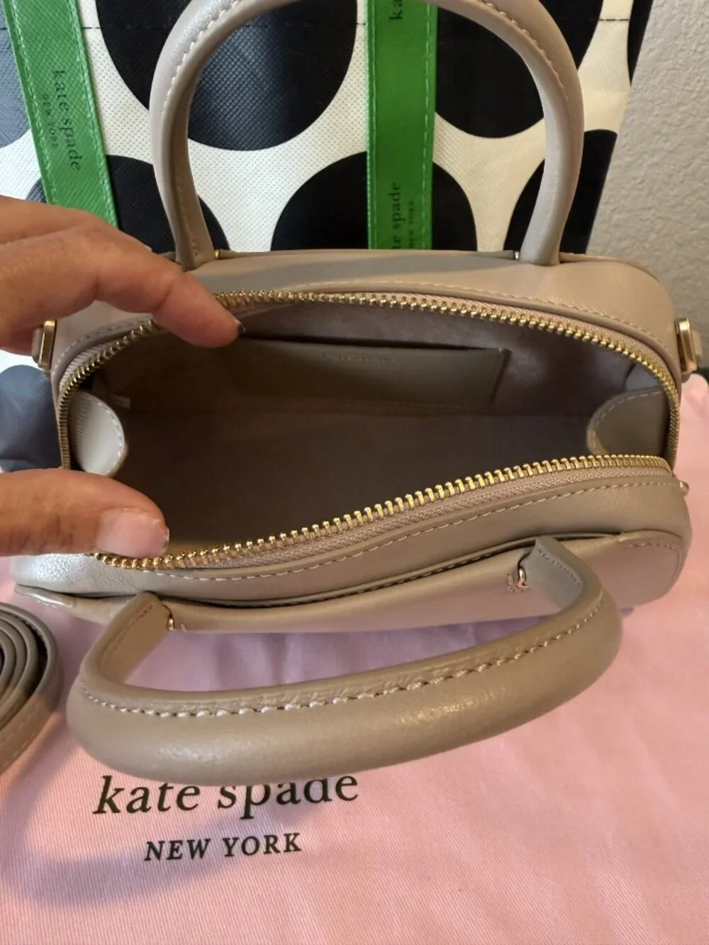 NWT Kate Spade Gracie Mini Bag in Timeless (Taupe)